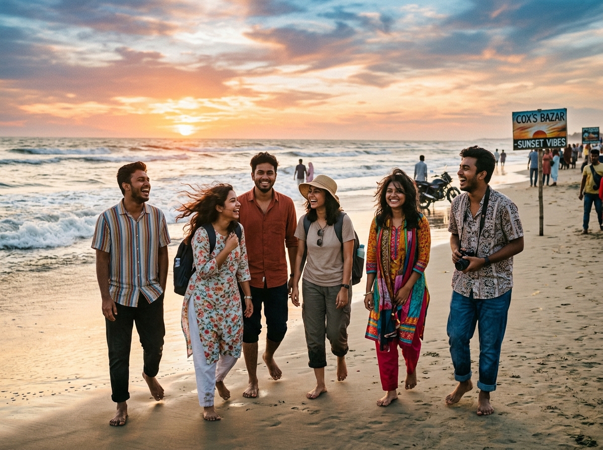 Cox's Bazar beach friends tour